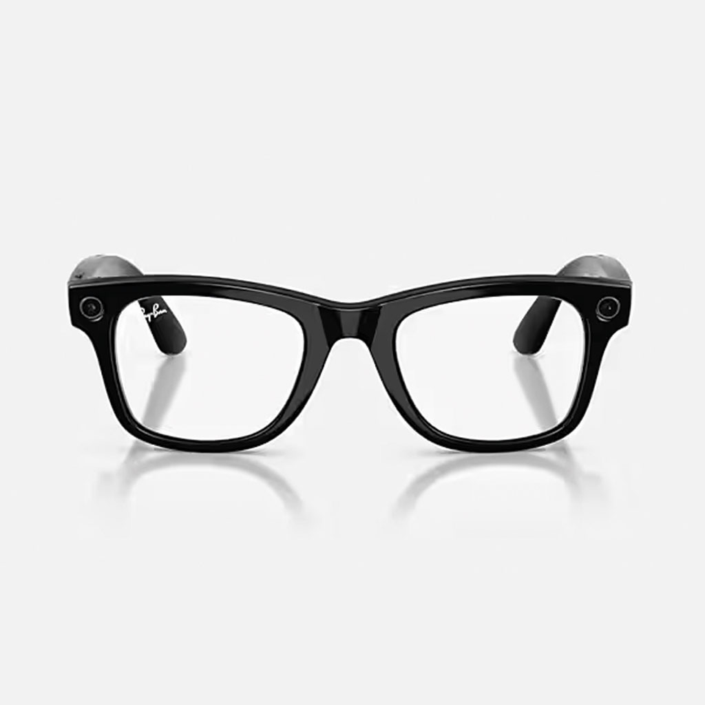 Ray-Ban Meta Wayfarer Shiny Black Graphite Green Transitions