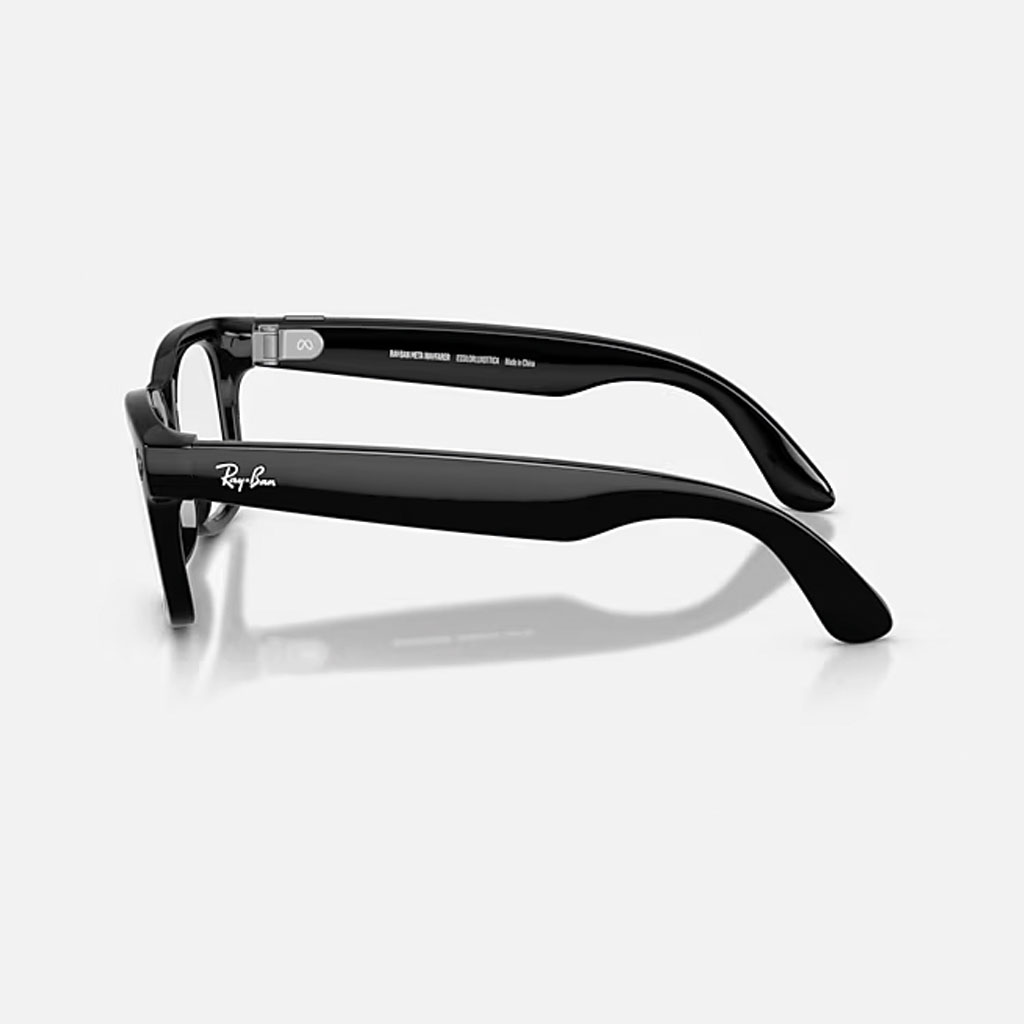 Ray-Ban Meta Wayfarer Shiny Black Graphite Green Transitions
