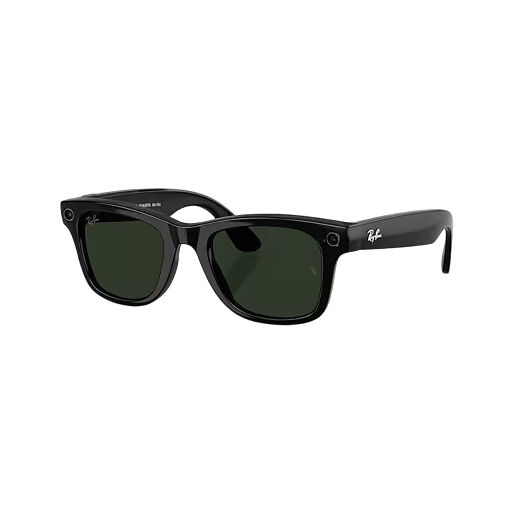 Ray-Ban Meta Wayfarer Shiny Black Graphite Green Transitions
